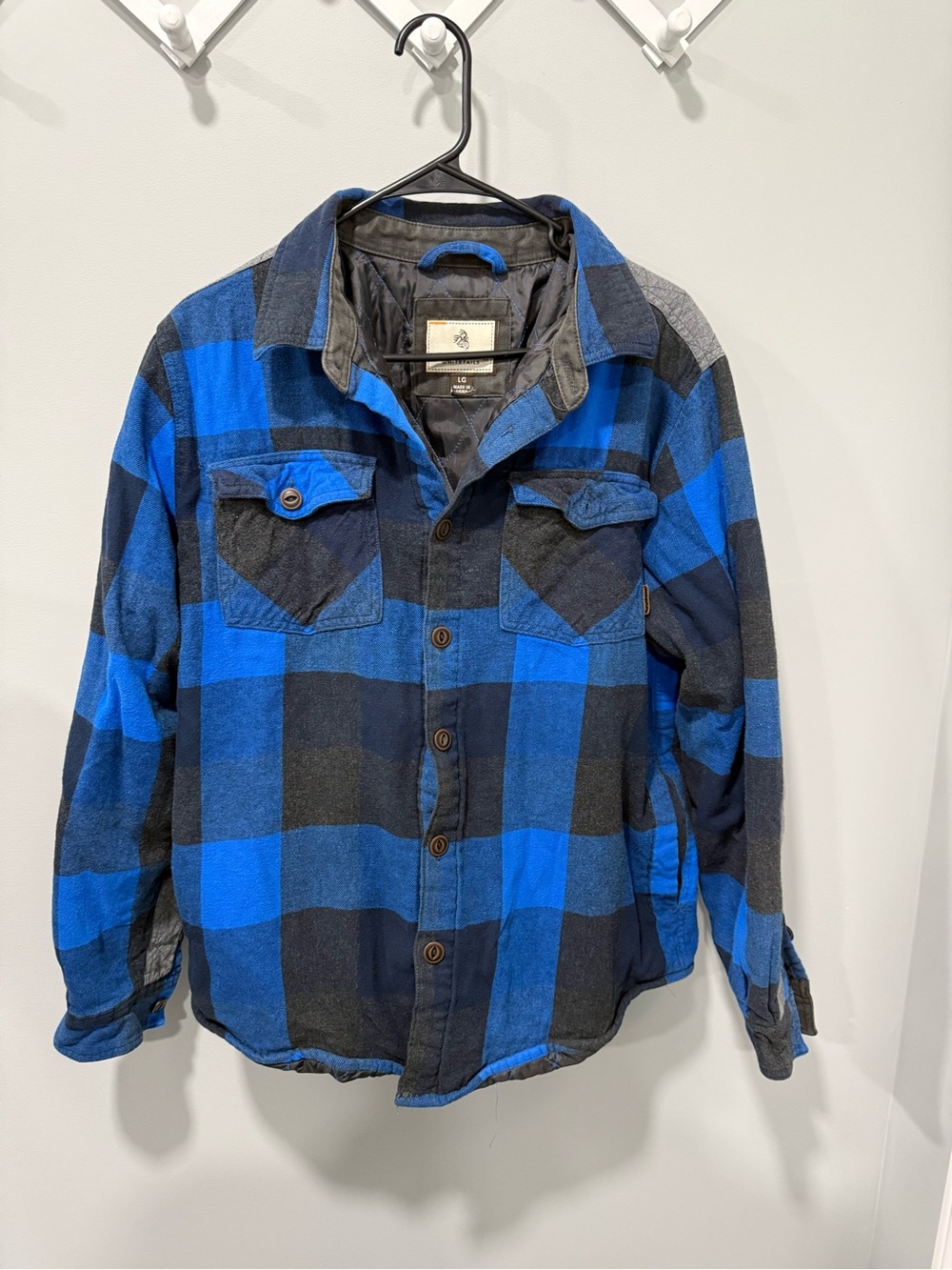 Mens legendary whitetails flannel coat size large